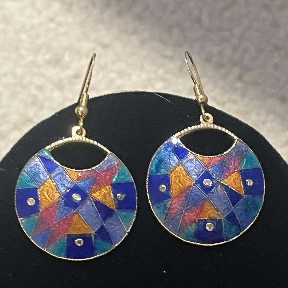 Vintage Cloisonné Earrings